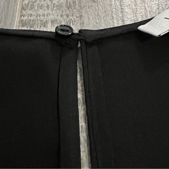 Vince Black Popover Sleeveless Relaxed Split Hem Tunic Shell Blouse Tank M - Picture 7 of 10